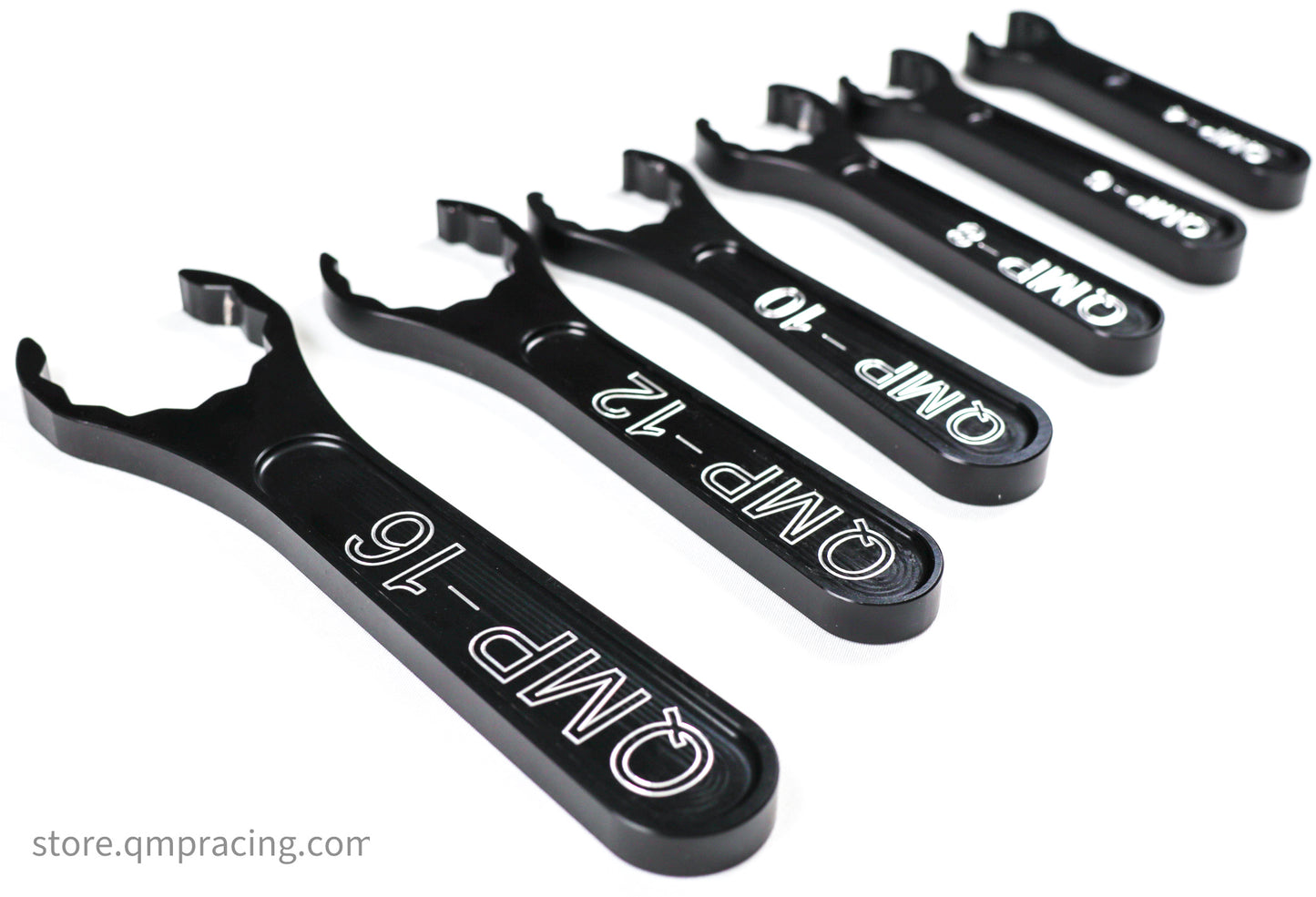 Tight Clearance Aluminum Wrench 6pc Set Size -4AN to -16AN Made By QMP Racing