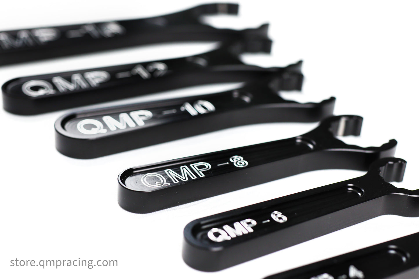 Tight Clearance Aluminum Wrench 6pc Set Size -4AN to -16AN Made By QMP Racing