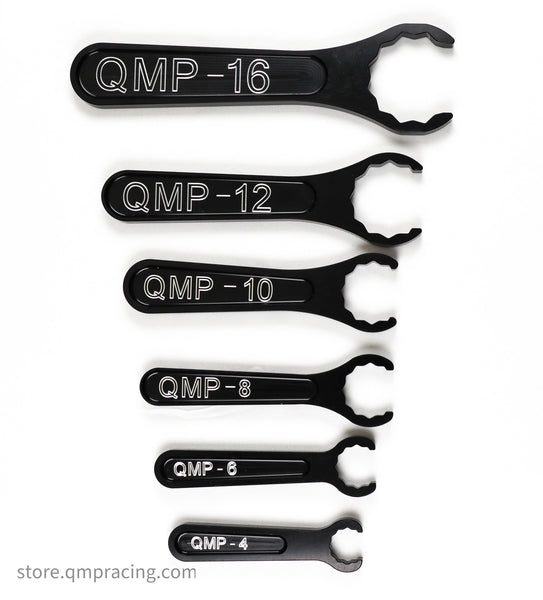 Tight Clearance Aluminum Wrench 6pc Set Size -4AN to -16AN Made By QMP Racing